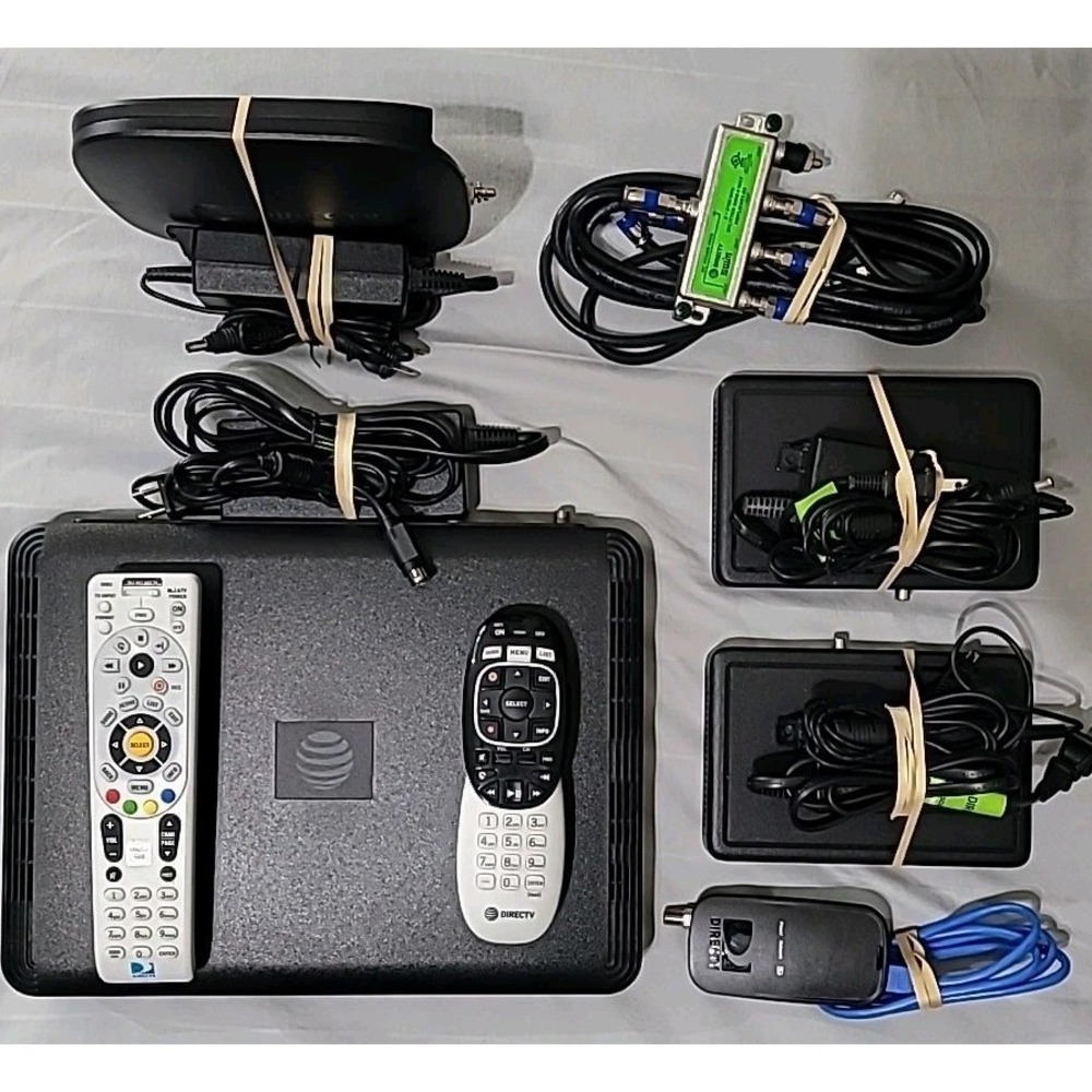 AT&T DirecTV Wireless Receiver Bundle - C41W-100 Bridge, Router, Remote & Cables